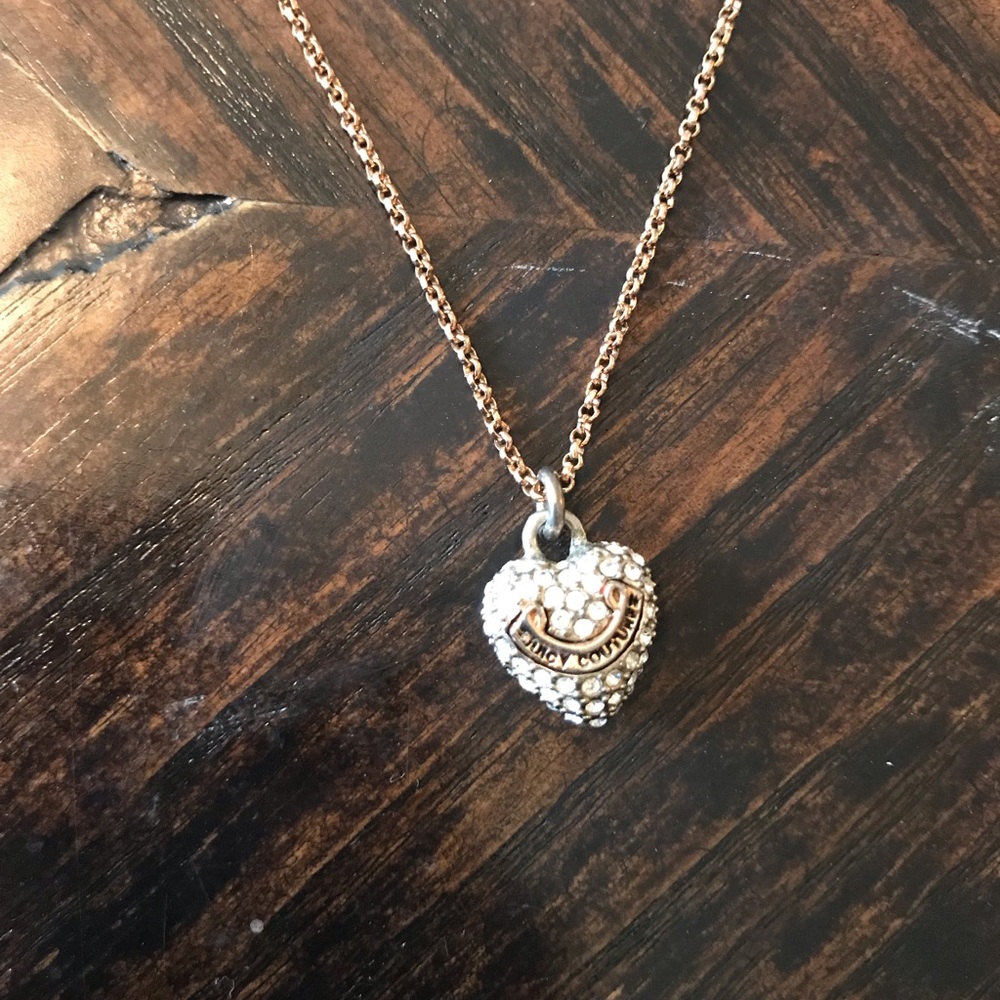Juicy Couture Delicate Pave heart necklace
